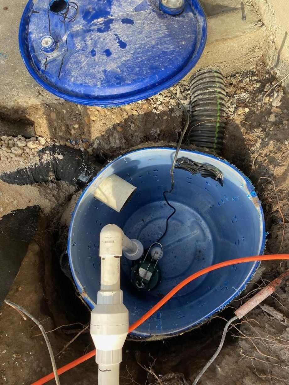 Residential Sump Pump Pit Installation