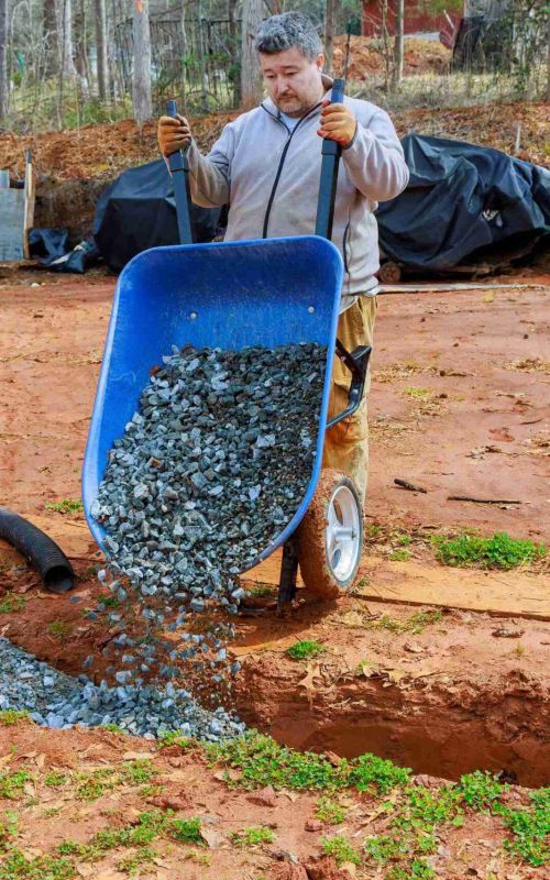 french drain without pipe