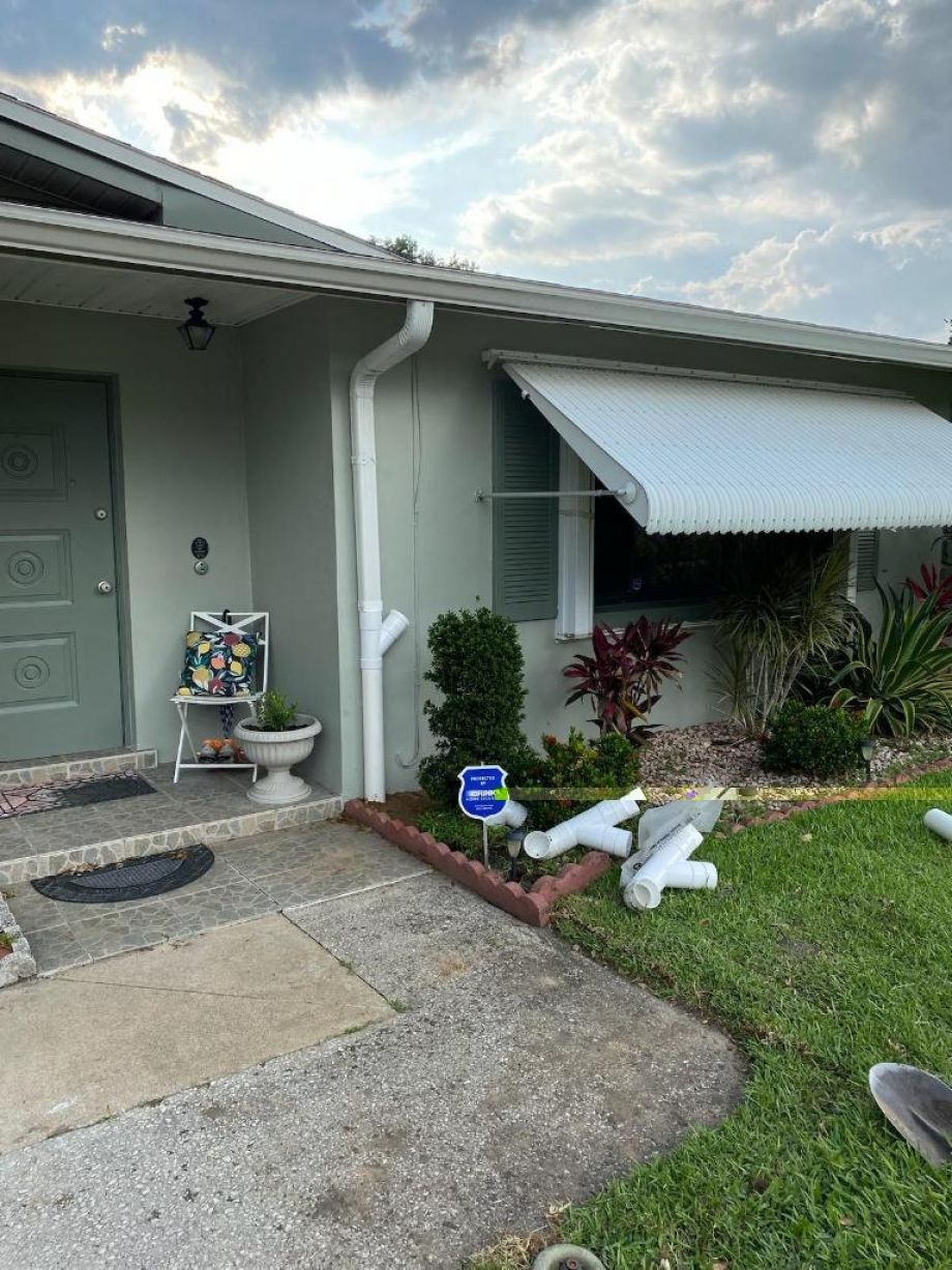 Residential Roof Drainage Gutter Downspout Piping