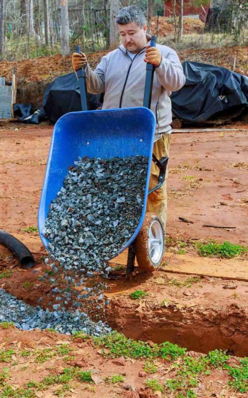 french drain without pipe