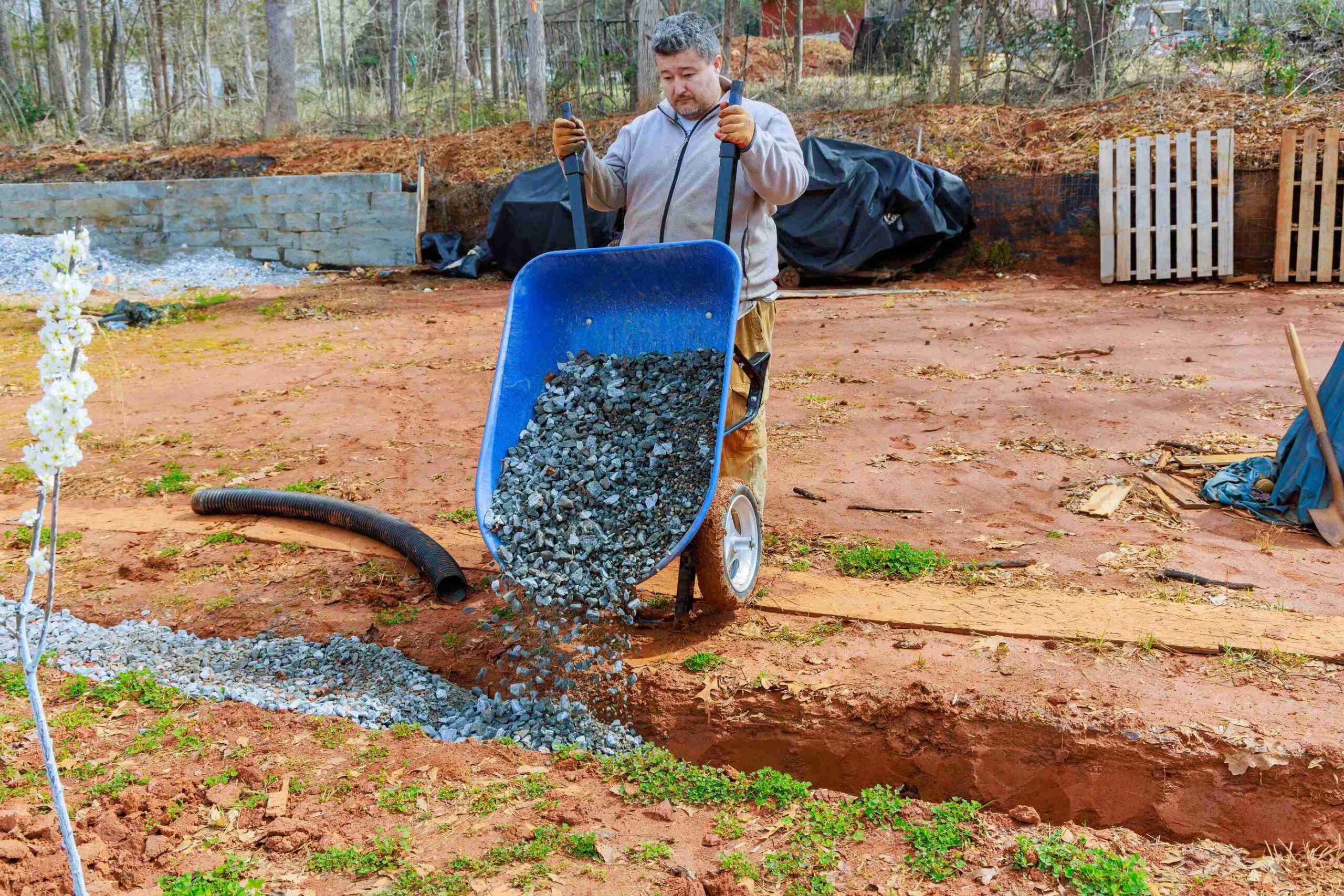 french drain without pipe